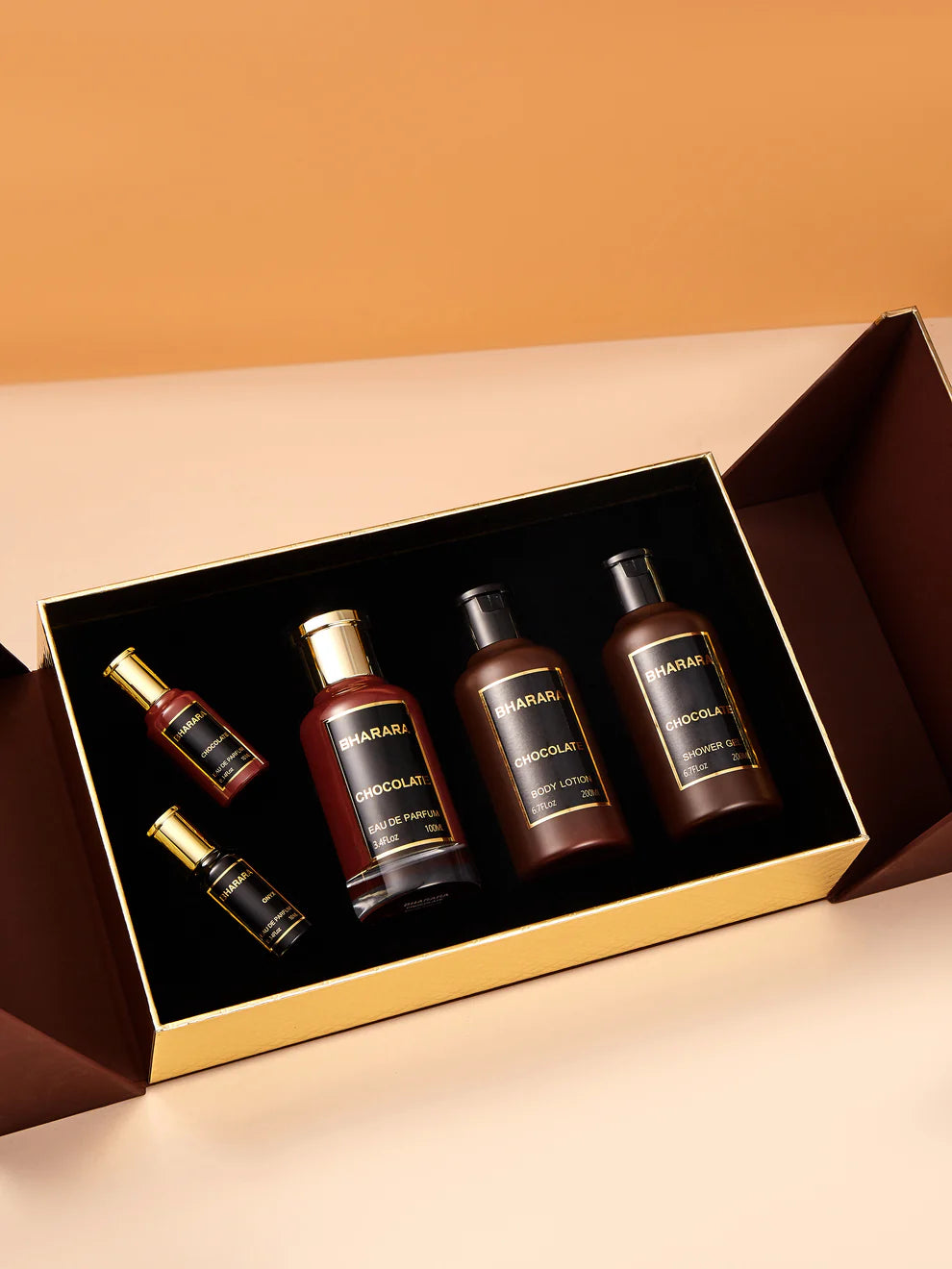 Bharara Chocolate – Juego de regalo de 5 piezas de 3.4 Fl Oz EDP
