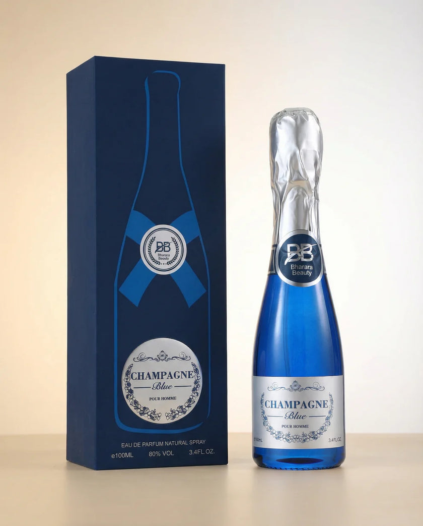 Champagne Blue Pour Homme – Fresh Apple Citrus Eau De Parfum 3.4 Fl Oz