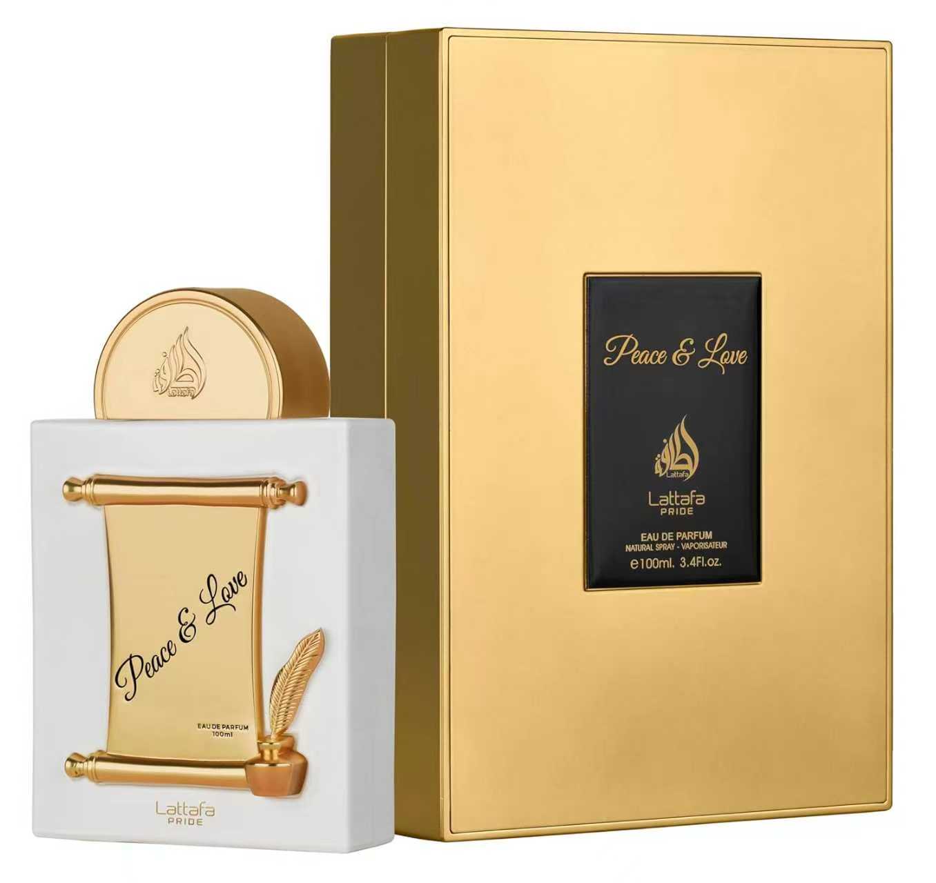 Lattafa Pride Peace & Love – Oriental Fruity Floral Eau De Parfum 3.4 Fl Oz Unisex