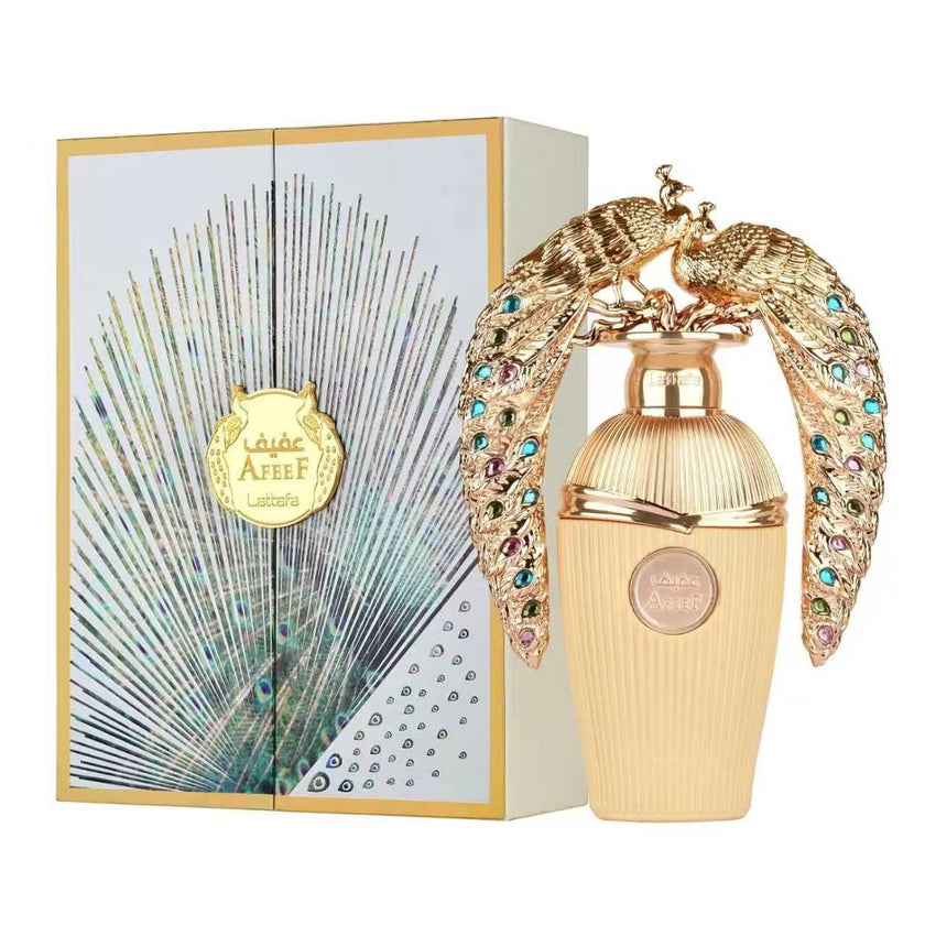 Lattafa Afeef – Eau de Parfum floral y afrutado 100 ml Unisex
