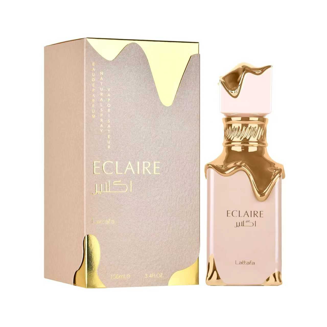 Lattafa Eclaire – Caramel Vanilla Sweet Eau De Parfum 3.4 Fl Oz for Women