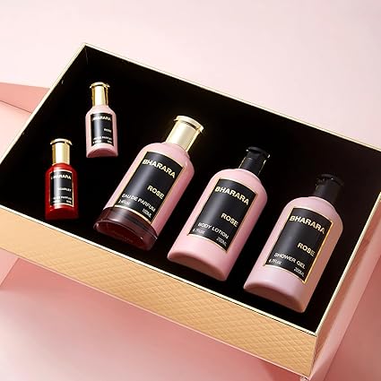 Bharara Rose – Set de regalo de 5 piezas EDP de 3.4 fl oz