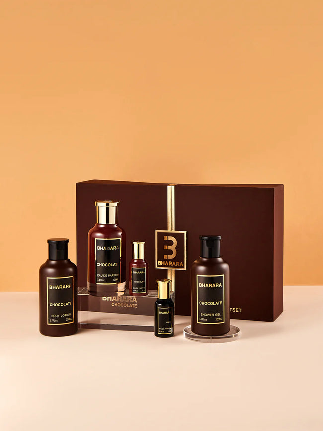 Bharara Chocolate – Juego de regalo de 5 piezas de 3.4 Fl Oz EDP