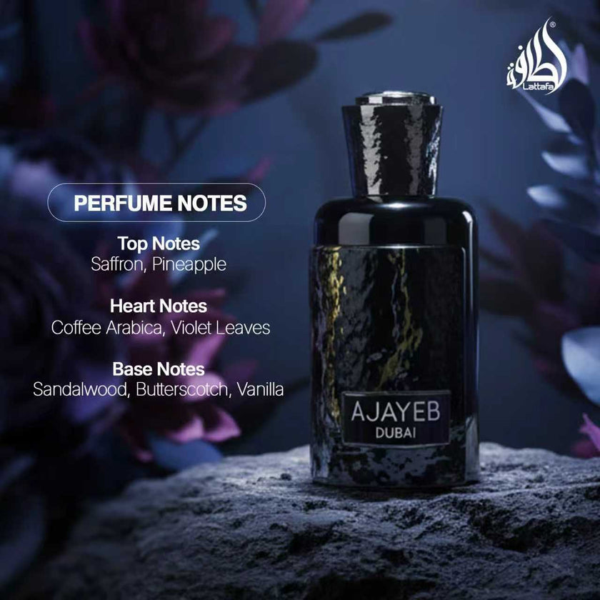 Lattafa Ajayeb Dubai – Oriental Gourmand Eau De Parfum 3.4 Fl Oz para hombres