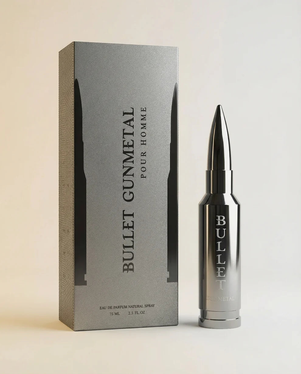 Bullet Gun Metal – Eau de Parfum Manzana Fresca Ámbar 2.5 oz líq. (75 ml)