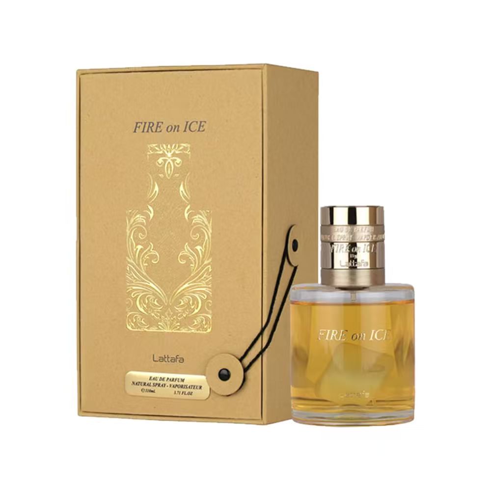 Lattafa Fire On Ice Eau de Parfum Unisex – Afrutado Especiado Amaderado Ambarino 110ml