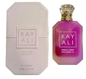 Kayali Vanilla Candy Rock Sugar 42 EDP 1.7 oz for women sweet gourmand vanilla fragrance bottle.