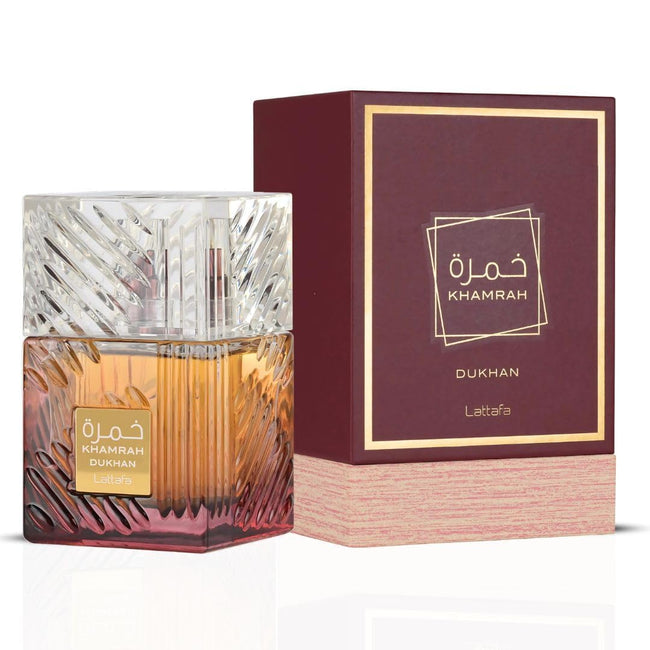 Lattafa Khamrah Dukhan EDP 3.4 oz for Lattafa perfume wholesale USA retailers.