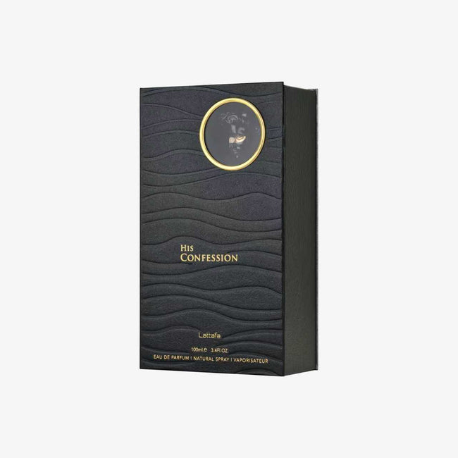 Lattafa His Confession Eau de Parfum for Men – Oriental Woody Fragrance 100ml
