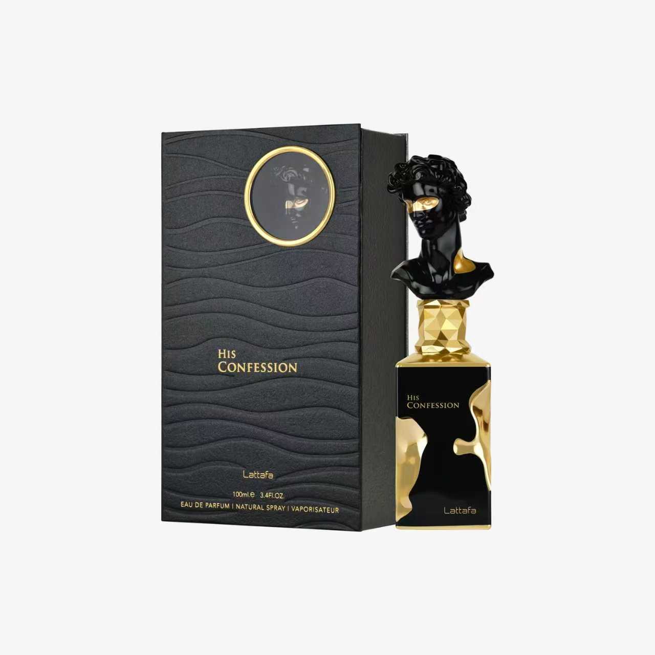 Lattafa His Confession Eau de Parfum for Men – Oriental Woody Fragrance 100ml