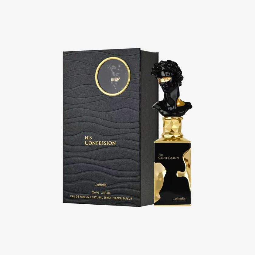 Lattafa His Confession Eau de Parfum for Men – Oriental Woody Fragrance 100ml