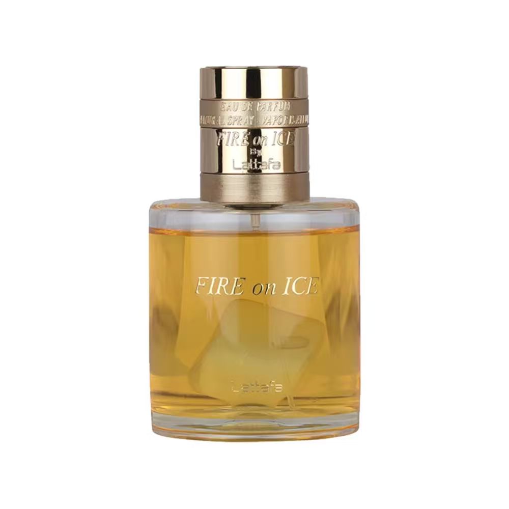 Lattafa Fire On Ice Eau de Parfum Unisex – Afrutado Especiado Amaderado Ambarino 110ml
